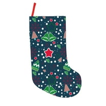 Uemuo Christmas Print Christmas Stockings, 18inch Xmas Hanging Stocking Decorations for Christmas Party Family Decor