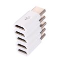 thumbnail image 4 of Inteprter 10 piezas Universal tipo C a Micro USB adaptador compatible con sincronización de datos convertidor de carga USB-C Teléfono y Comunicación blanco 5 piezas, 4 of 5