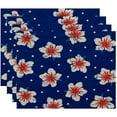 thumbnail image 1 of Simply Daisy 18" x 14" Hibiscus Blooms Floral Print Placemats, Set of 4, 1 of 1