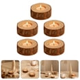 thumbnail image 3 of 5Pcs Stump Candle Holders Wooden Candlesticks Candle Stand Photography Props, 3 of 8