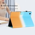 thumbnail image 6 of for Lenovo M10 FHD Plus 2nd Gen 10.3" 2020, Gradient Color PU Leather Folio Stand Magnetic Wallet with Card Pockets [Auto Wake/Sleep] Soft TPU Shockproof Cover, Blue+Orange, 6 of 9