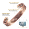 thumbnail image 6 of Wollet 6.88 inches Pure Copper Bracelets for Women Men, Copper Bangles with 3500 Gauss Magnets, Jewelry Gift for Dad, Ladies,CPB-0923, 6 of 6