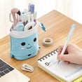 thumbnail image 3 of Cute Pencil Case Standing Pen Holder Telescopic Makeup Pouch Pop Up Cosmetics Bag, 3 of 5
