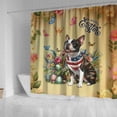 thumbnail image 4 of Boston Terrier Celebrates Spring and Enjoys a Happy Easter Shower Curtain Gentleman Dog Lover Gifts Waterproof Bathroom Bathtub Curtain - 02001, 4 of 5