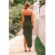 thumbnail image 2 of Vestido PRETTYGARDEN Largo sin Tirantes con Volantes Verde Militar XL, 2 of 8