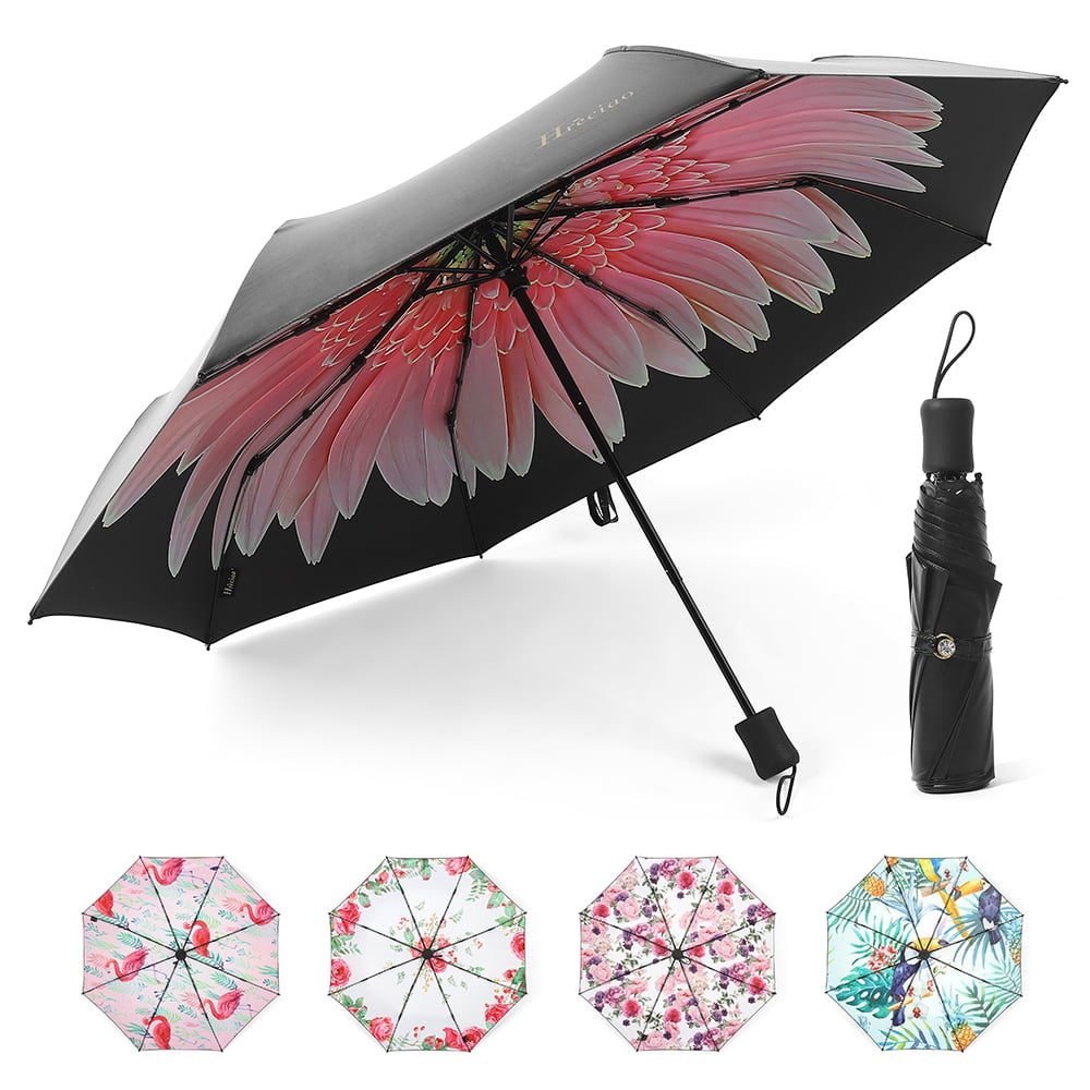 Anself 6 Ribs UV Protection Mini Travel Umbrella Lightweight Folding