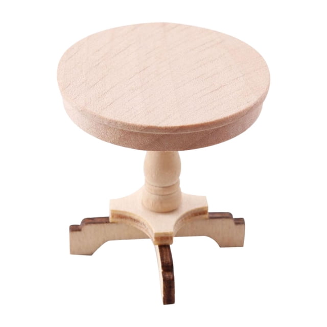 Mesa de madera para casa de muñecas a escala 1:12, modelo de mesa de centro en miniatura, decoración hecha a mano para sala de estar, decoración para
