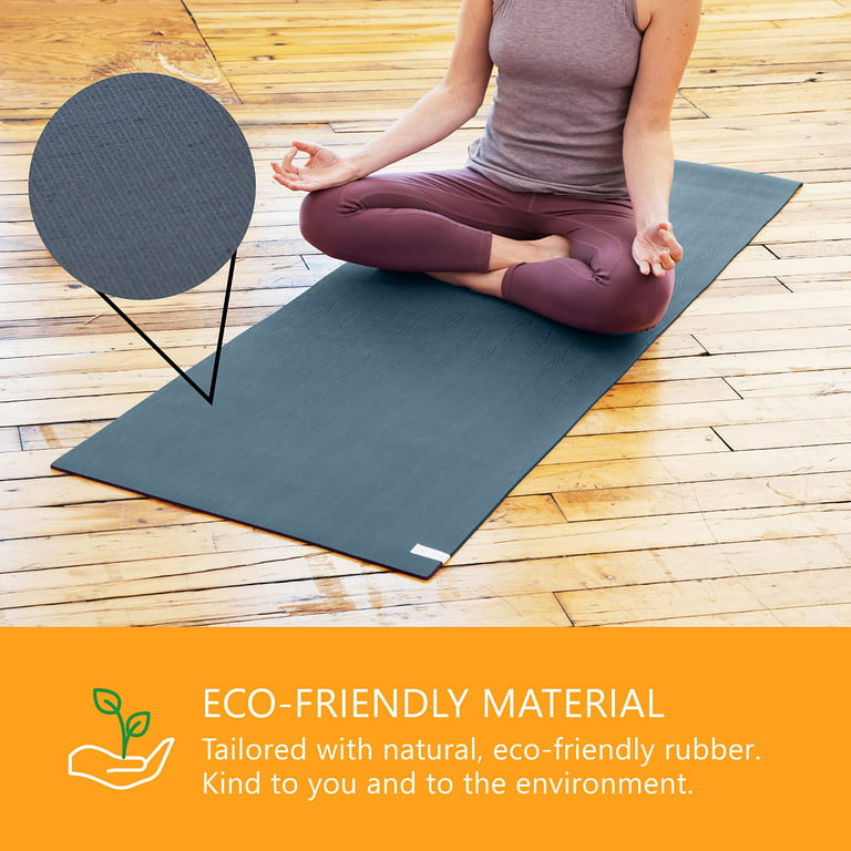 Sol Living Natural Rubber Yoga Mat Stretching Pilates Meditation Exercise  Mat Gym Equipment Non Slip Portable Travel Yoga Accessories Foldable  Workout Mat - 24 x 72 - Green 