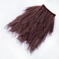 thumbnail image 4 of KOMOO Women's Mesh Skirt Irregular Elastic Tulle Bubble Skirt Flowy Mesh Layered Skirts, 4 of 7