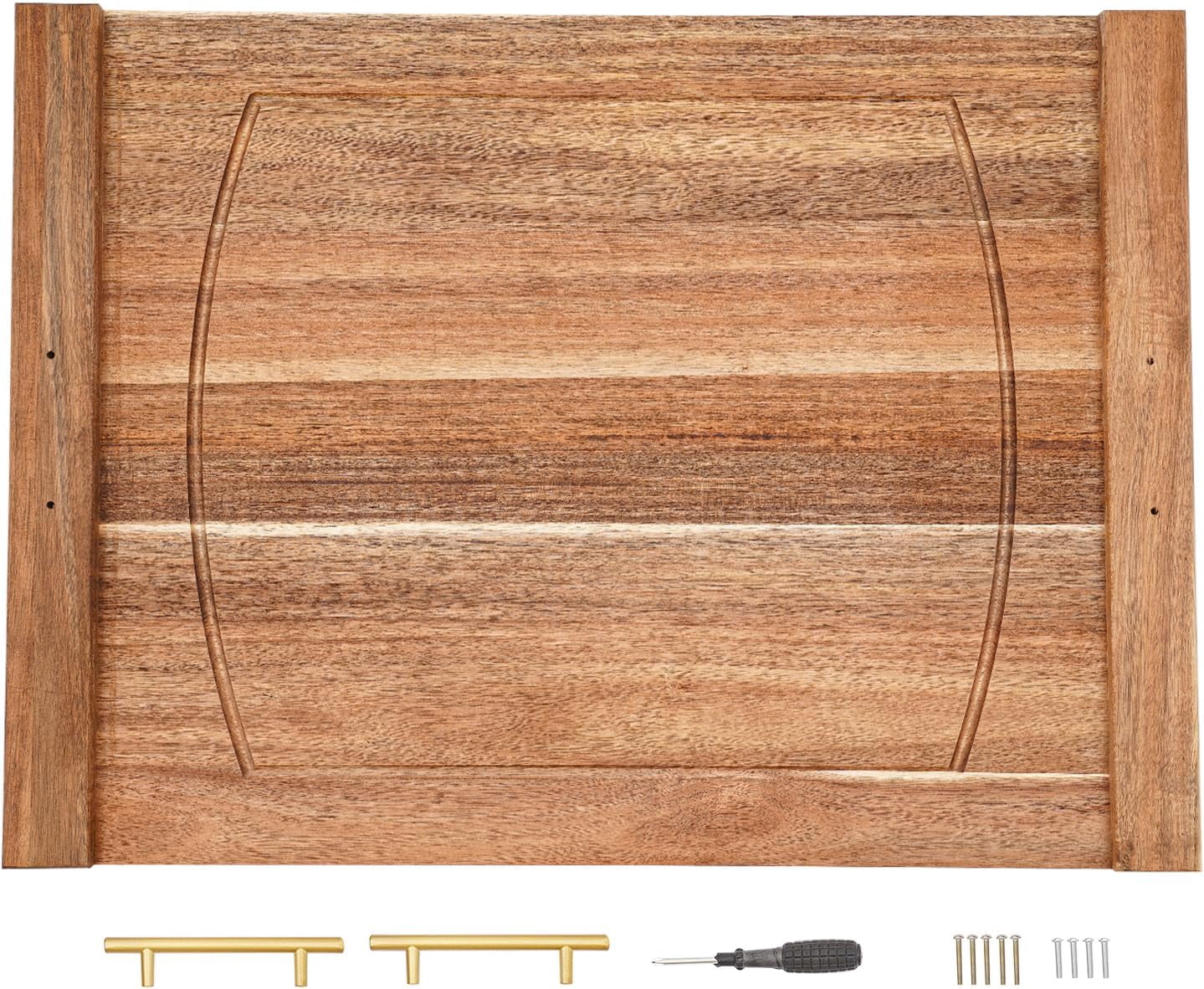 Noodle Board Stove Cover with Handles, Wood Reusable Gas Stove Top Burner Cover,30"x 22" Clean Cook Mat Pad, Protector Tray