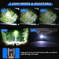 thumbnail image 7 of RFICUH Flashlight High Lumens Rechargeable, 60W Super Bright 2000 Lumen XHM77.2 Led High Power Tactical Brightest Flash Light, Handheld Emergency Flashlights for Camping Hiking, 7 of 7