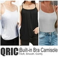 thumbnail image 7 of QRIC 2 Pack Women Padded Built-in Shelf Bra Camisole Summer Tank Top for Women Adjustable Straps (S-3XL), 7 of 7