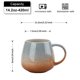 thumbnail image 3 of 1 taza de cerámica, diseño multicolor degradado, taza de café de gran capacidad, taza de té, taza de leche 14,2 oz/420 ml, 3 of 3