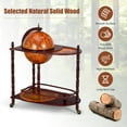 thumbnail image 4 of Spaco Vintage Globe Rolling Wine Bar Cart with Extra Shelf, Century Italian Replica Globe Bar, Liquor Bottle Shelf: Stylish Wine Storage, 4 of 9