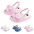 thumbnail image 4 of Infant Baby Girls Summer Bow Knot Sandals with Flower Soft Sole Newborn Toddler First Walker Crib Dress Non Slip Flats Beach Shoes (0-3 Months, Pink), 4 of 8