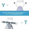 thumbnail image 4 of Ironing Board Hanger, Hook, Wall Mounted Holder, Large & Small (Matte White), 4 of 8