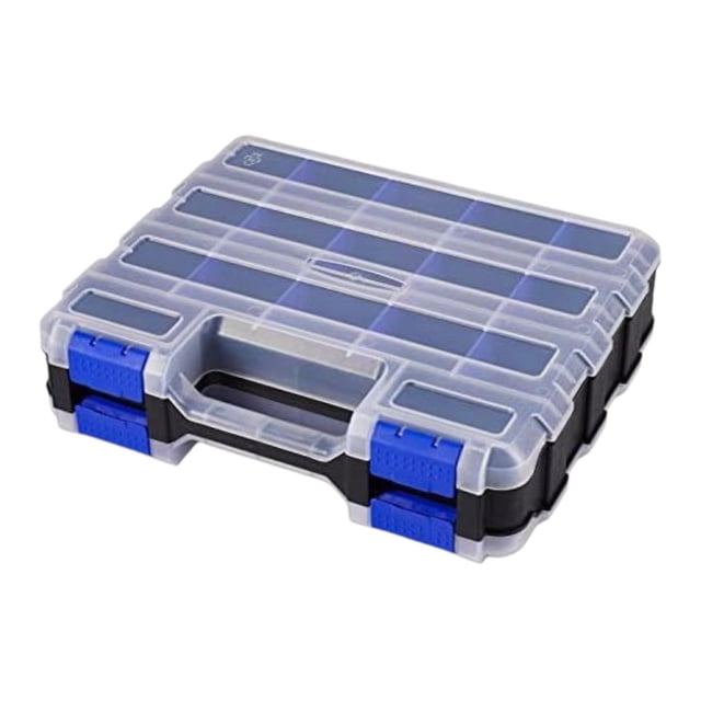 Caja de almacenamiento de hardware portátil divisores extraíbles versátiles ligeros versátiles para tornillos tuercas estuche de piezas pequeñas con Azul