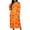 Orange, variant on Plus Size Women Halloween Nightgown Pumpkin Print Crewneck Long Sleeve Dresses Fall Lounge Sleep Home Maxi Dress
