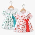 thumbnail image 3 of WOLLED 1-6T Girls Dress for Kids Summer Thin Floral Sundress Kids Toddler Bow Belt Dresses Baby Casual Stylish Dress, 3 of 9