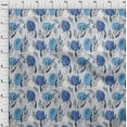 thumbnail image 4 of oneOone Polyester Lycra Light Gray Fabric Leaves Sewing Fabric By The Yard Printed Diy Clothing Sewing Supplies 56 Inch Wide, 4 of 6
