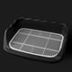 thumbnail image 2 of perros, bandeja de herramientas de limpieza de esquinas de plástico portátil, caja de arena para entrenador de orinal para conejillos de , negro Sunnimix Inodoro con bandeja de arena, 2 of 7