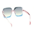 thumbnail image 4 of Womens Mod Thick Plastic Rectangle Butterfly Designer Sunglasses Slate Pink Blue - Grey Yellow, 4 of 4