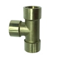 thumbnail image 3 of Adaptador de conector de tubo de rosca de latón hembra x hembra x hembra 1 pieza A Zulema Adaptador de rosca de latón de 3 vías, 3 of 8