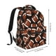 thumbnail image 2 of Disketp Brown Football On Black Mochila Estampada para Hombre y Mujer – Mochila Ligera Clásica con Múltiples Bolsillos para Universidad, Trabajo y Viajes-One Size, 2 of 5