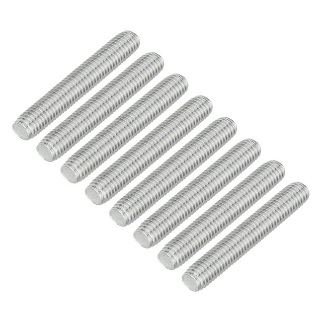 Uxcell 8 Pack M10 x 2.36 inch 0.06 inch Pitch 304 Stainless Steel Fully Threaded Rod Bar Studs