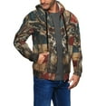 thumbnail image 2 of Naloa American Flag Deer Art Men’s Hoodies, Zip up Hoodie, Sweatshirts,Hoodies for Men Sizes S-3XL-X-Large, 2 of 5
