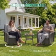 thumbnail image 4 of Clouddwell 7 Pieces Outdoor Patio Furniture Set, Rattan Wicker Sectional Swivel Rocker Chairs Sets with Table, Light Gray/Yellow, 4 of 8