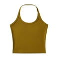 thumbnail image 7 of Livrdious Women's Tank Top Backless Fitted Halter Scoop Neck Workout Crop Tank Tops for Women Summer Fashion Clothing, 7 of 7