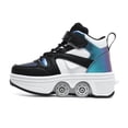 thumbnail image 3 of Boys Girls 2-in-1 Roller Skates & Sneakers Unisex Retractable Wheels Outdoor Fun & Fitness Kick Roller Shoes Children Best Gift, 3 of 12