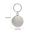 thumbnail image 4 of Youkk Style Déclaration Sac pour Femmes Frappant Rond Détail Boule de Cristal Élégant Sac Rond Noir 1 Ensemble, 4 of 6