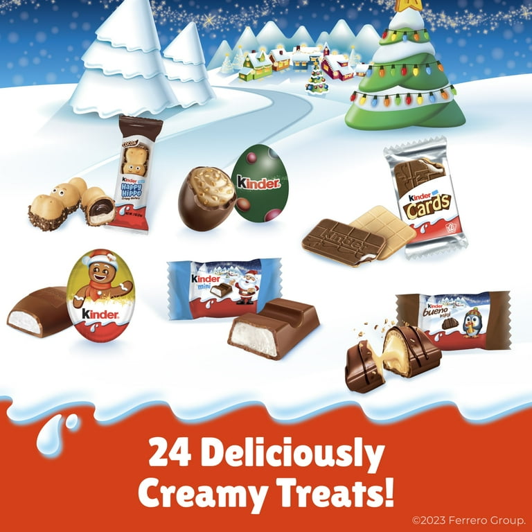 Kinder Holiday, Chocolatey Candy, 2023 Advent Calendar, Individually  Wrapped, 24 Count - Walmart.com