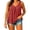 Red, variant on Womens-Plus-Size-Tank-Tops Summer Trendy V Neck T Shirts Casual Flowy Sleeveless Blouse Comfy Tunics Tee