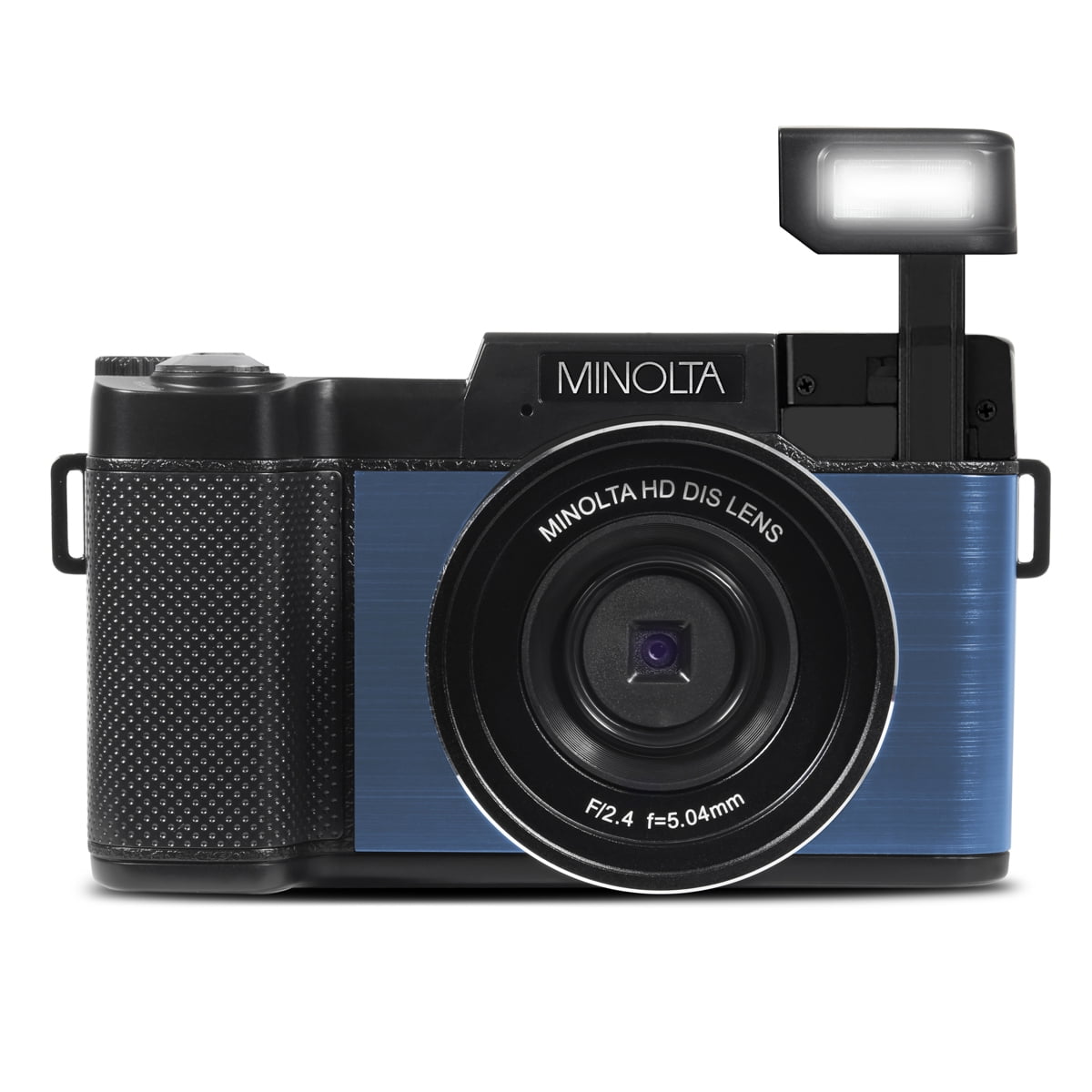 Minolta MND30 30MP 2.7K QHD 3.0" LCD Screen Digital Camera, Blue, With micro SD Card and Slinger Camera Bag