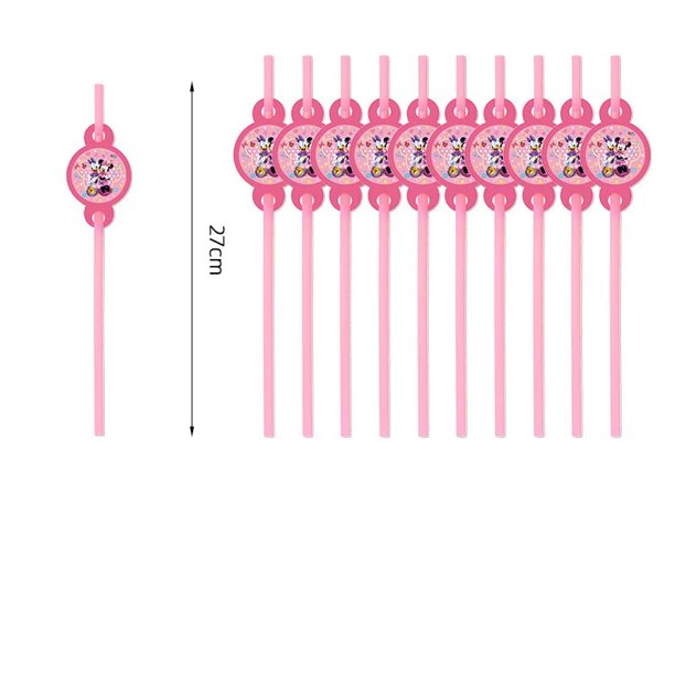 Decoración de fiesta de Minnie Mouse, vajilla desechable, plato de taza de Minnie, globo para niñas, baño de bebé, suministros de fiesta de cumpleaños