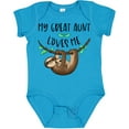 thumbnail image 3 of Inktastic My Great Aunt Loves Me Cute Sloth and Baby Boys or Girls Baby Bodysuit, 3 of 5