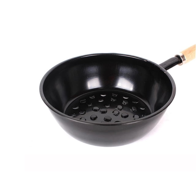 Eigraketly Olla de carbón para barbacoa, arrancador de olla de carbón de mango largo multifuncional de Metal negro Estufas de camping Eigraketly OD006001-00