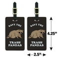 thumbnail image 6 of Save the Trash Pandas Raccoons Funny Humor Luggage ID Tags Suitcase Carry-On Cards - Set of 2, 6 of 6