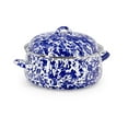 thumbnail image 2 of Golden Rabbit Enamelware - Cobalt Swirl Pattern - 4qt Dutch Oven, 2 of 4