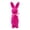 Rose Red, variant on Dualoai Flocked Easter Bunny Figurine Easter Decor Animal Sculpture for Office Patio Green
