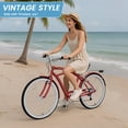 thumbnail image 4 of FICISOG Beach Cruiser Bike for Adult, 26" Womens Commuter Bike with Rack, 7-Speed Classic Cruiser Bicycle for City Commuter, Retro Bicycle for Seniors Ladies Adult, 4 of 7