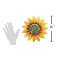 thumbnail image 2 of 10" Bright Yellow Metal Sunflower Wall Decoration, Indoor/Outdoor, by Mayrich, 2 of 2