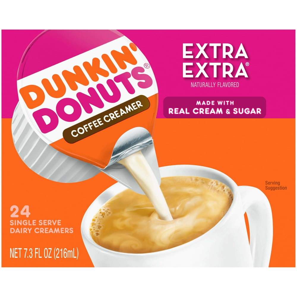 Dunkin’ Extra Extra Coffee Creamer Singles, 24 Count