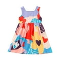 thumbnail image 3 of BJUTIR Dresses For Girls Size 3-4 Y Geometric Color Block Button Up Sleeveless Dress Kids Casual Summer Dress Multicolour Sundress, 3 of 9