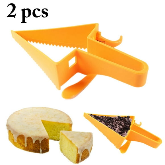 2PCS Coupe-Gâteau Créatif Portable Coupe-Pâte en Plastique Coupe Triangle