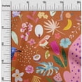 thumbnail image 2 of oneOone Velvet Orange Fabric Tropical Animal Fabric For Sewing Printed Craft Fabric By The Yard 58 Inch Wide, 2 of 4