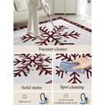 thumbnail image 5 of Christmas Snowflake Area Rug for Bedroom 5x7 Ft Red and Black Buffalo Plaid Super Soft fuzzy Throw Rug Non-Slip Fluffy Plush Indoor Floor Carpet for Living Room Nursery Home Decor, 5 of 8